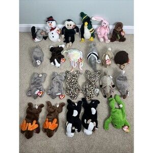 1990s TY Beanie Babies Mixed Lot of 23 All With Tags Clean
